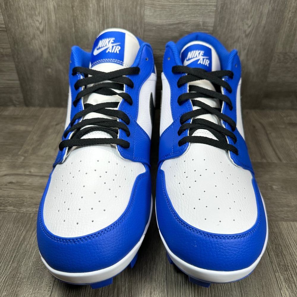 Jordan 1 Low MCS Baseball Cleats Mens 15 Game Royal White Black NEW CJ8524-411 - Picture 4 of 8